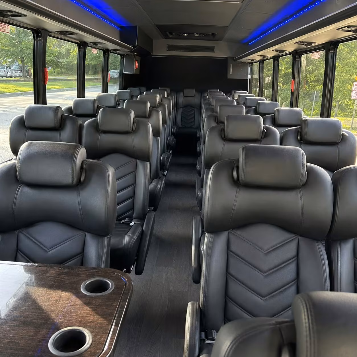 28 passenger minibus interior