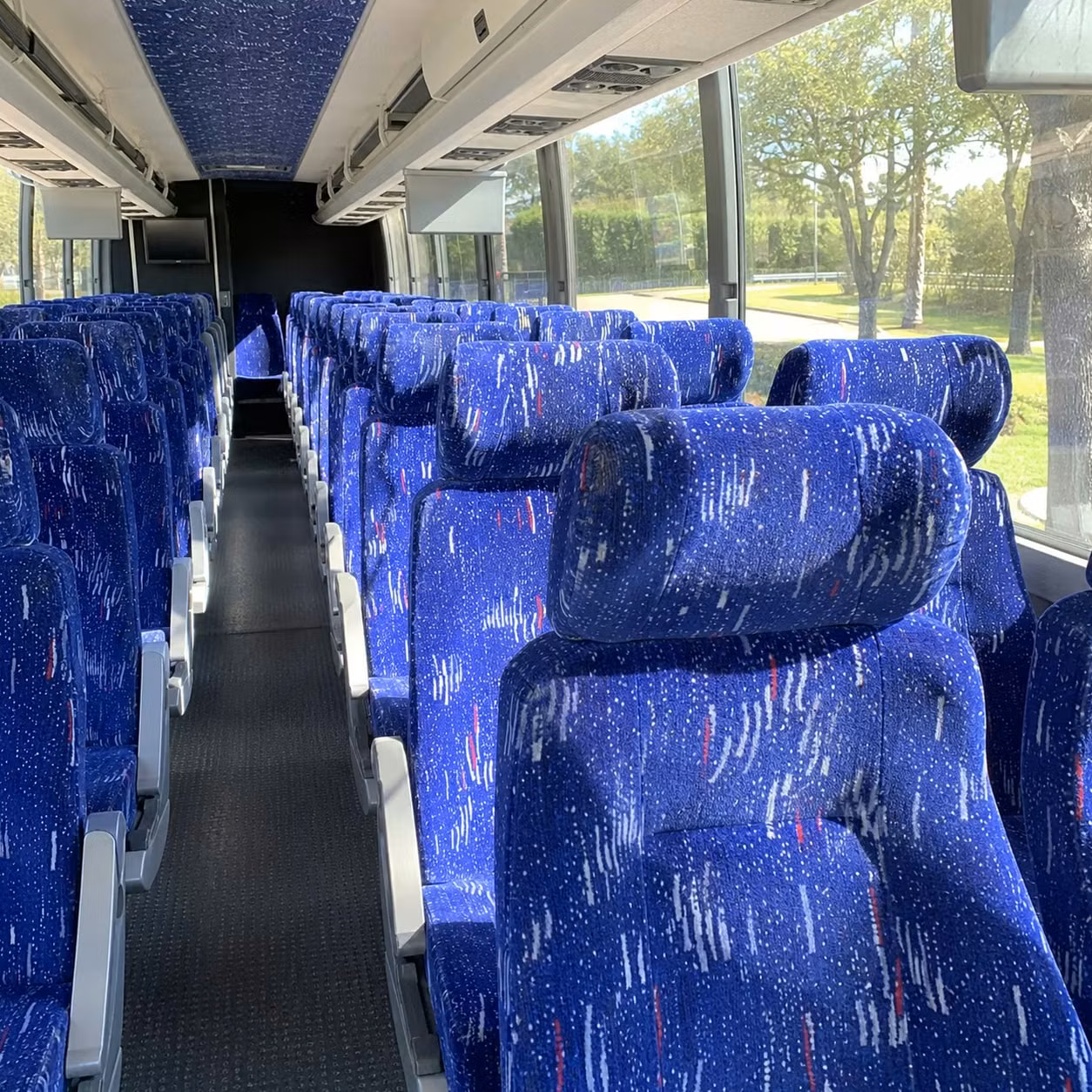 boulder charter bus rental interior